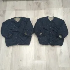 プティマイン　女の子アウター　リバーシブル　110cm　さくらんぼ柄