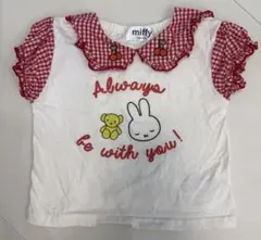 【水洗いのみの美品】miffy ミッフィー 襟付きTシャツ 90cmのサムネイル