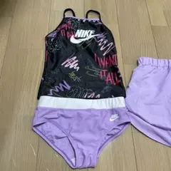 Nike 水着 スカート付き 黒紫