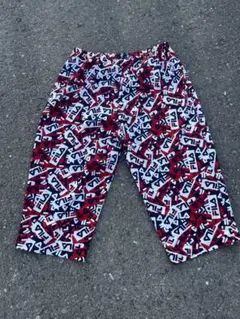 ロゴ入りショートパンツ 赤・白・黒