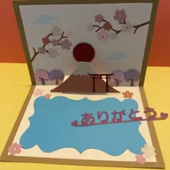 ハンドメイド　ポップアップメッセージカード(158)
