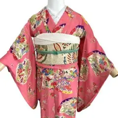 専用です☆レトロポップ調の着物と作り帯セット☆7歳七五三 - メルカリ