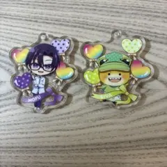 カラフルピーチアクリルキーホルダー