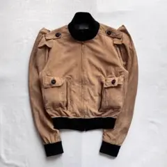 archive 00s FENDI leather bomber jacket