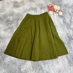W CLOSET ダブルクローゼット（F）フレアスカート 無地 ひざ丈 Aラインのサムネイル