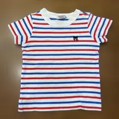 DOUBLE.B 赤青ストライプ Tシャツ