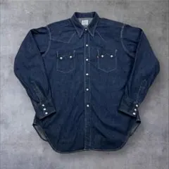 90s リーバイス ショートホーン デニムウエスタンシャツ バレンシア XL