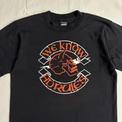 激レア 00s 雷サンダーデザイン ビンテージ Tシャツ USA製ナス紺