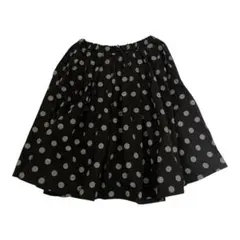 ドット フレアスカート ブラック ガーリー 韓国 Y2K