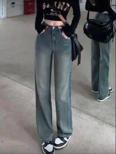 ストレートレッグジーンズ SHEIN