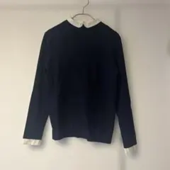 ネイビー 襟付き長袖ニット　マッキントッシュフィロソフィー