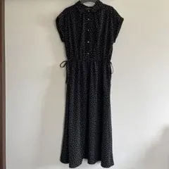 黒色ドット柄ワンピース⭐︎Mサイズ