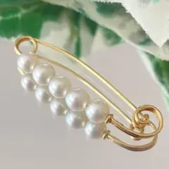 ブローチ K18 パール 真珠 フォーマル 上品