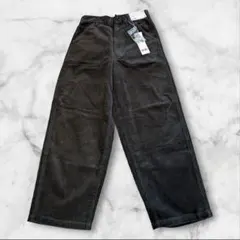 UNIQLO U ダークグレー コーデュロイワイドワークパンツ