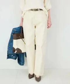 スローブイエナ　ホワイトデニムパンツ　36のサムネイル