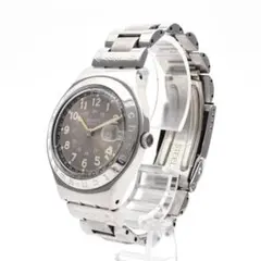 稼働品 swatch スウォッチ メンズ腕時計 ブラウン文字盤