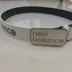 new balance ホワイト ベルト87〜97センチ　幅3.5センチ