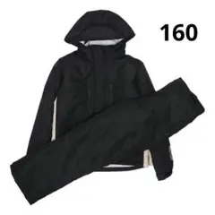 スキーウェア 上下セット サイズ調整 男の子 耐水圧5000mm ブラック160