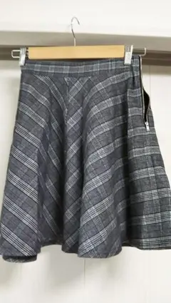 グレンチェック フレアースカート