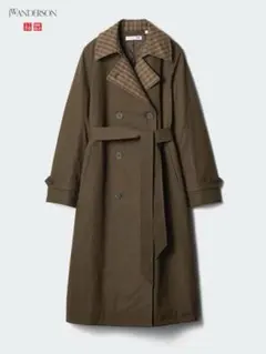 JW ANDERSON UNIQLO パデッドトレンチコート　ブラウン　L