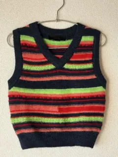 ZARA ストライプ ニットベスト S