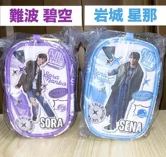 新品 難波碧空 岩城星那 リルリーグ クリアポーチ 紫 青 モーリーファンタジー