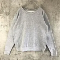 Y2948古着　トレーナー　スウェット　グレー　無地　90s Y2K