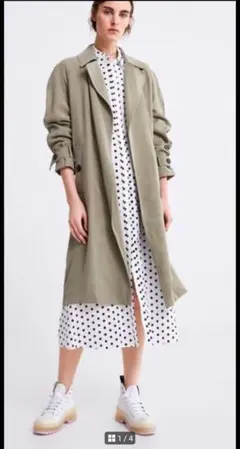 ZARA ザラ トレンチコート アウター カーキ