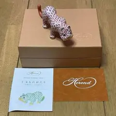美品 ヘレンド 置物 へび 巳年 干支 ファギュリン 2013 ブルー 青