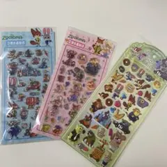 ズートピア ぷっくりシール 立体シール 3枚セット