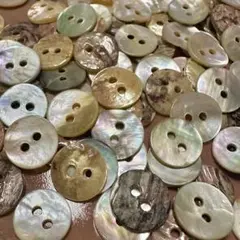 天然アコヤ貝　ボタン PearlShell　 10mm 50個セット