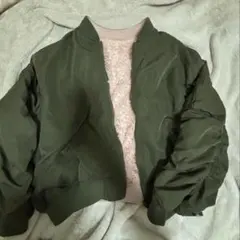 リバーシブル カーキ ブルゾン ファー