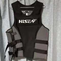 HISEA ライフジャケット ブラック グレーのサムネイル