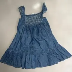 新品babygapデニムフリルワンピース 90cmインナーパンツ付ネイビー