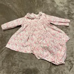 美品　プチバトー　上下セット　花柄　長袖　ワンピース