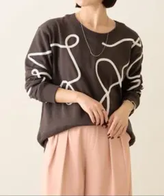 Jena espace merveilleux　線柄裏毛カットソー　トレーナー