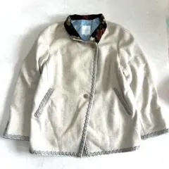 タケオニシダ ツイードジャケット 七分袖 11 ベージュ ミックスカラー 