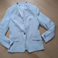 PLST ベージュ ノーカラージャケット