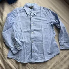 120cm 美品EAST BOY 水色 ボタンダウンシャツ