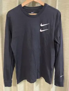 NIKE ナイキ 長袖Tシャツ M ブラック ビッグスウッシュ ロゴ ロンTのサムネイル