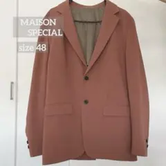 【美品】MAISON SPECIAL テーラードジャケット 48 ピンクベージュのサムネイル