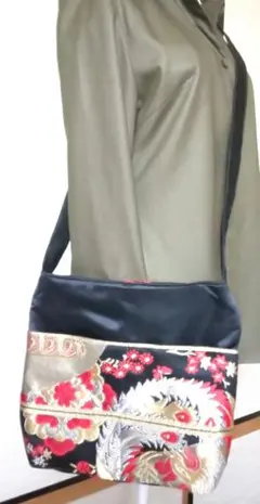 帯リメイク ショルダーバッグ