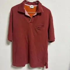 TAKEO KIKUCHI ポロシャツ XL 4 赤茶 スキッパー タケオキクチ