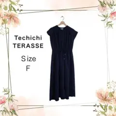 Techichi TERRASSE ネイビー ノースリーブワンピース Fサイズのサムネイル