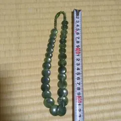 翡翠？ 緑色 ネックレス 約40cm