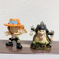 希少品　ワンピース　エース　黒ひげ　ティーチ　フィギュア　レトロ