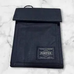 美品 PORTER 三つ折り財布 リップストップ 黒 キーリング付 コンパクトのサムネイル