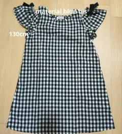 material blue bis ギンガムチェック ワンピース