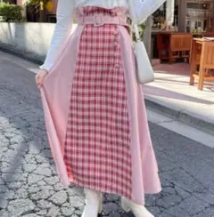 NICE CLAUP スタッフ考案！ブロッキングチェックスカート