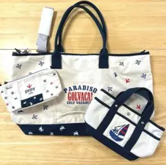 【美品】パラディーゾ　ゴルフバッグ　3点セット　コットンのサムネイル